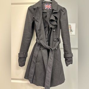 SOLD!! Miss London Grey Peacoat